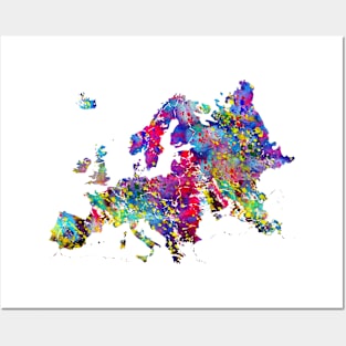 Map of Europe Posters and Art